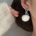 Knot Pom Pom Dangle Earring