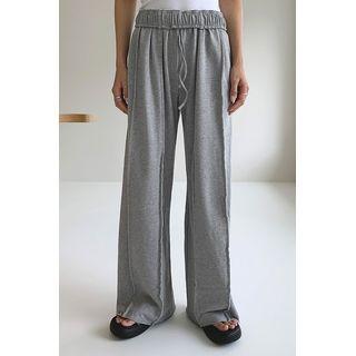 Frayed-trim Wide-leg Sweatpants