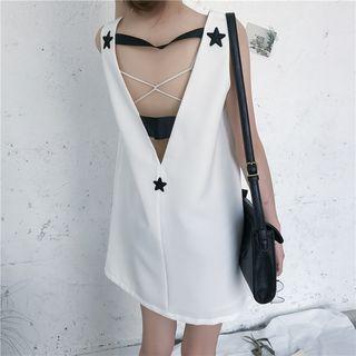 Star Applique Tank Dress
