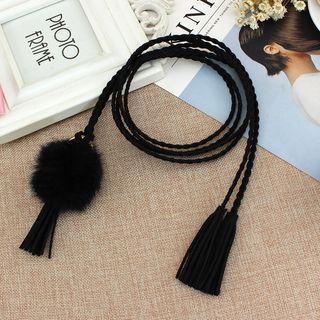 Pom Pom Woven Belt