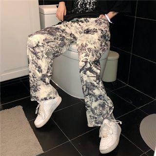 Couple Matching Printed Straight Fit Pants