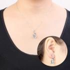 Set: Swarovski Elements Swan Necklace + Earring