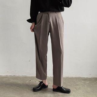 Plain Shift Wide-leg Dress Pants