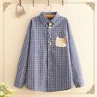 Cat Patch Checked Shirt