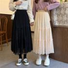Lace Layer Midi Skirt