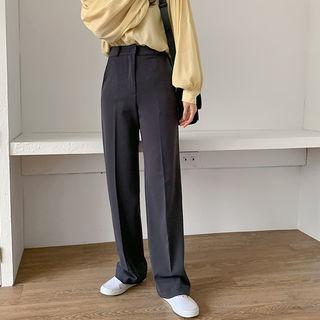 Boyfriend Straight-cut Dress Pants