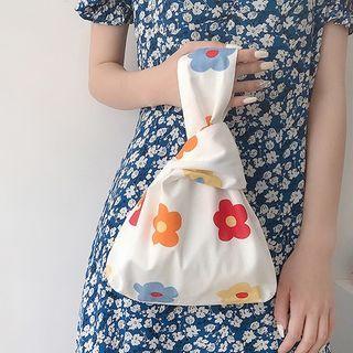 Print Top Handle Canvas Bag