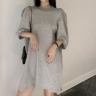 Loose-fit Lantern-sleeve Dress As Shown In Figure - One Size