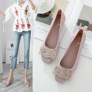 Square-toe Wedge Pumps