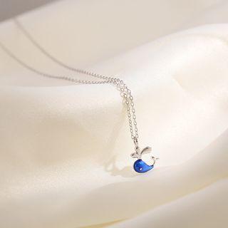 Dolphin Drop Necklace Drop Necklace - Dolphin - Blue - One Size