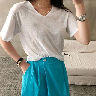 Plain Relaxed-fit Cotton T-shirt