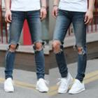 Cutout Slim-fit Jeans