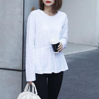 Long-sleeve Peplum T-shirt