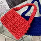 Vivid Chunky-knit Mini Tote Bag