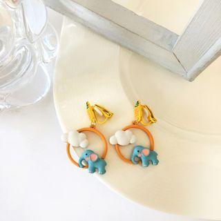 Cartoon Elephant Drop Earring