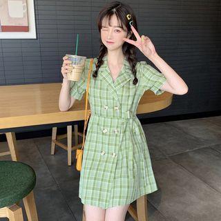 Plaid Belt Dress