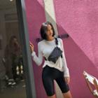 Extra Long-sleeve Sleek T-shirt In 5 Colors