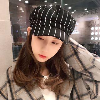 Pinstriped Beret Cap