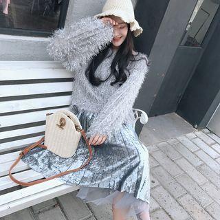 Plain Furry Loose-fit Sweater