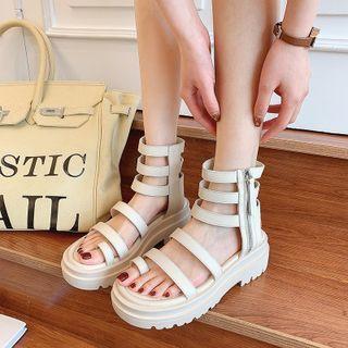 Platform Toe Loop Gladiator Sandals