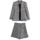 Houndstooth Blazer / Shorts