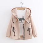 Drawstring Accent Hooded Jacket