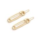 Alloy Safety Pin Hair Clip Gold - One Size