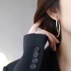 Curve Alloy Cuff Dangle Earring 1 Pair - Gold - One Size