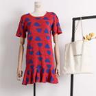 Lightweight Heart-print Knit Dress