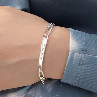 Lettering Sterling Silver Bracelet