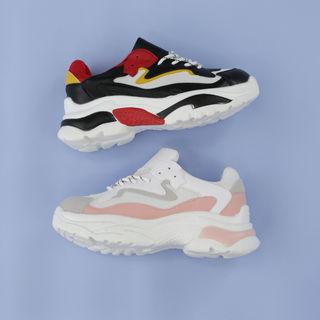 Multicolor Faux-leather Sneakers