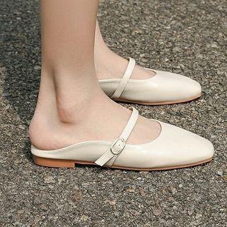 Plain Mary Jane Flat Mules