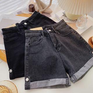 Roll Up High-waist Shorts