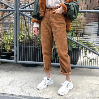 Loose-fit Tapered Corduroy Pants