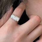 Geometric Pearl Ring Silver - One Size
