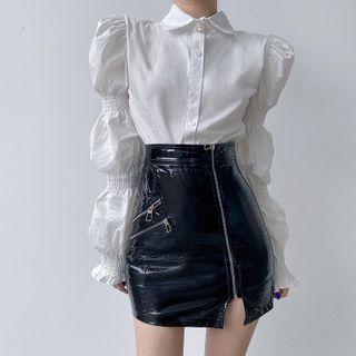 A-line Zip-up Skirt