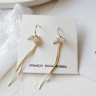 Rhinestone Mermaid Tail Fringe Dangle Earring