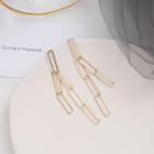 Alloy Chain Fringed Earring 1 Pair - 925 Silver Needle Earring - Gold - One Size