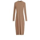 Long-sleeve Round Neck Midi T-shirt Dress
