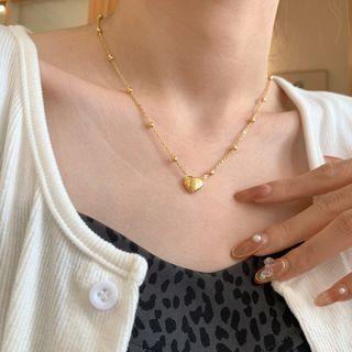 Heart Pendant Stainless Steel Anklet / Necklace