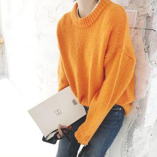 Plain Sweater Tangerine - One Size