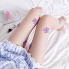 Flower Accent Sheer Tights