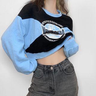 Paneled Print Sweatshirt