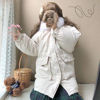 Furry Padded Zip Jacket