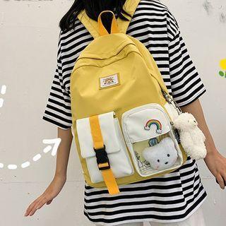 Two-tone Transparent Pocket Backpack / Bag Charm