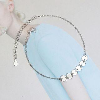 925 Sterling Silver Disc Anklet