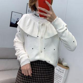 Collared Dotted Cardigan