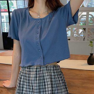 Buttoned Short Sleeve Top