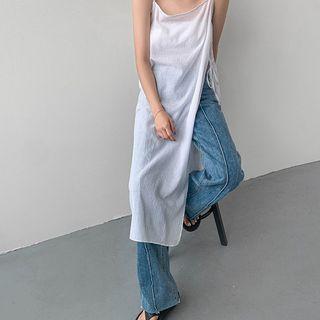 Spaghetti-strap Open Tie-side Maxi Dress