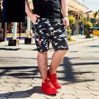 Drawstring Waist Printed Shorts